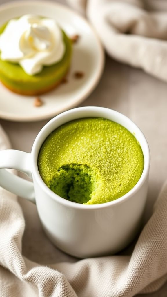 Matcha Green Tea Keto Mug Cake