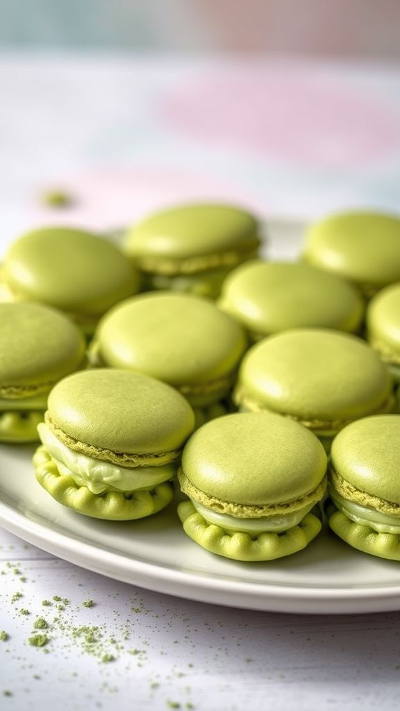 Matcha Green Tea Macarons  