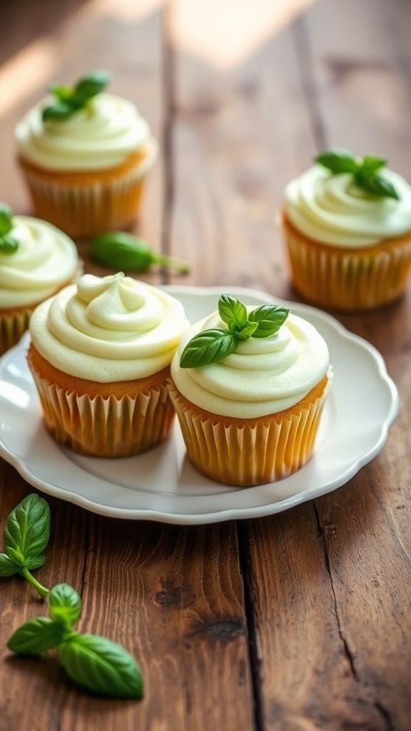 Meadow Fresh Basil Cupcakes  