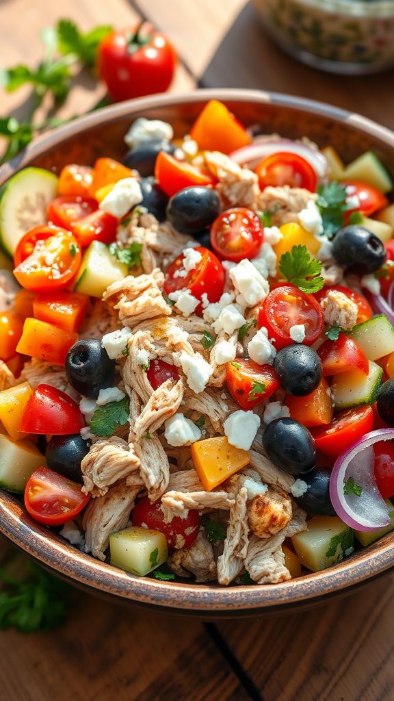 Mediterranean Chicken Salad with Feta