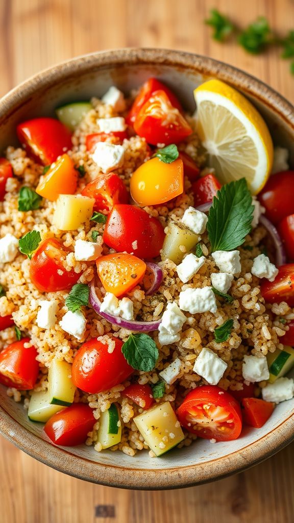 Mediterranean Quinoa Salad with Feta  