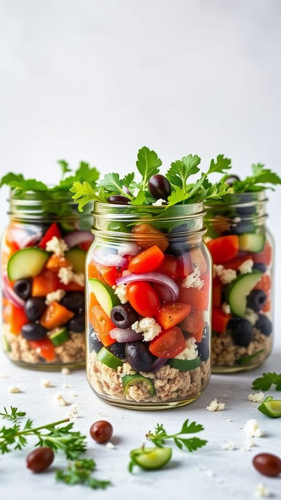 Mediterranean Tuna Salad Jars  