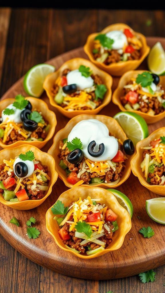 Mini Taco Salad Bowls  