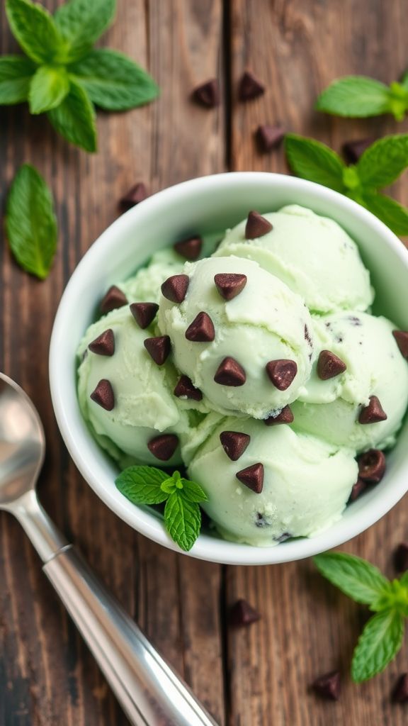 Mint Chocolate Chip Ice Cream