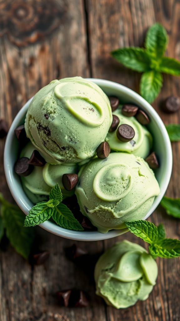 Mint Chocolate Chip Ice Cream  