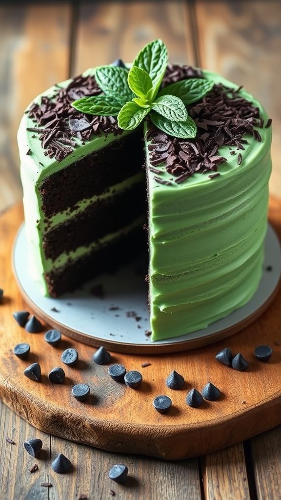 Mint Chocolate Protein Cake