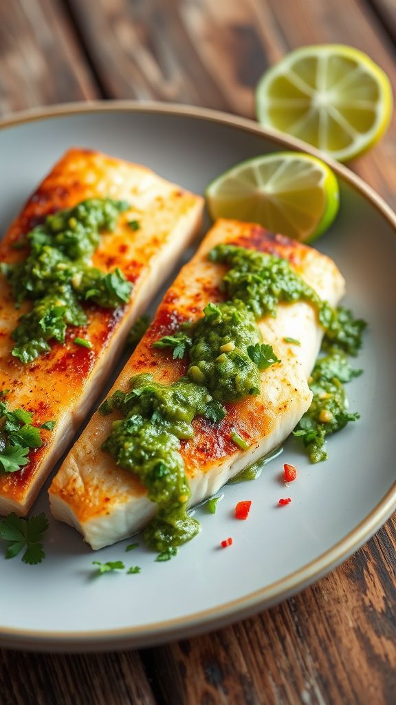 Minute Mahi Mahi with Salsa Verde