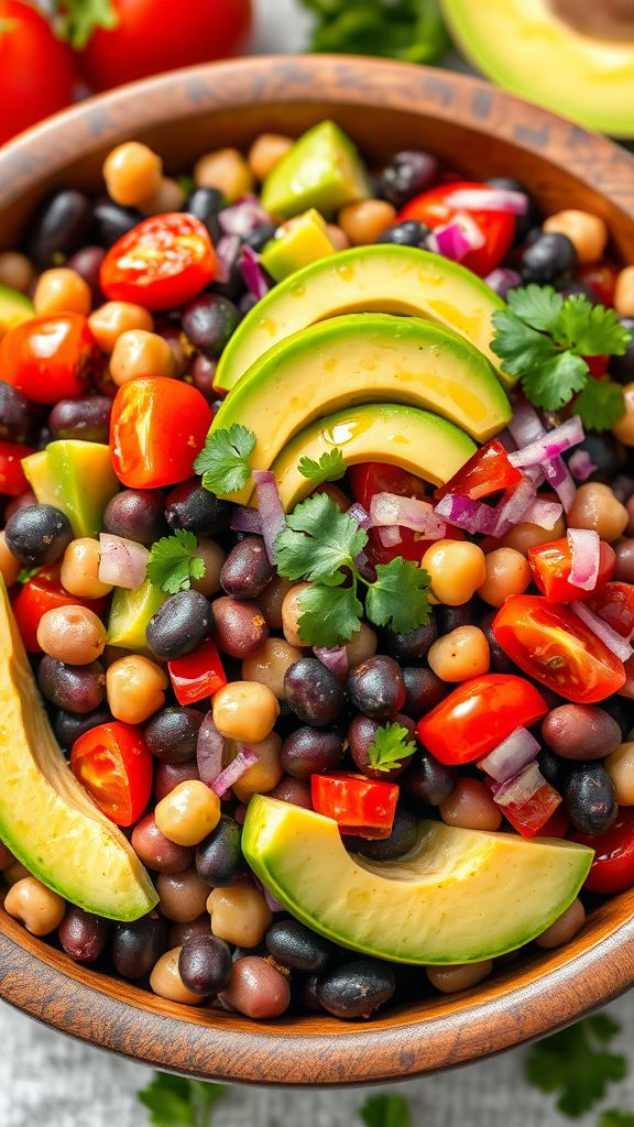 Mixed Bean and Avocado Salad  