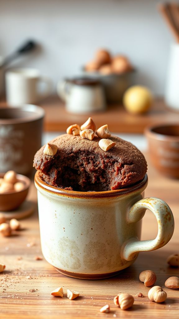 Mocha Hazelnut Keto Mug Cake