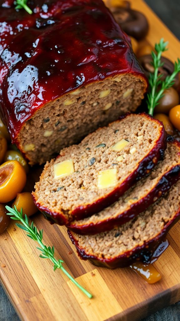 Mushroom and Onion Keto Meatloaf  