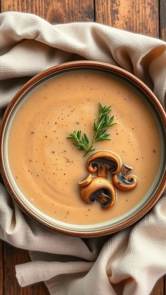 Mushroom and Thyme Cream Soup  