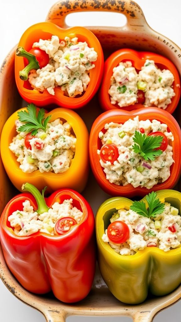 Nutritious Tuna Salad Stuffed Bell Peppers