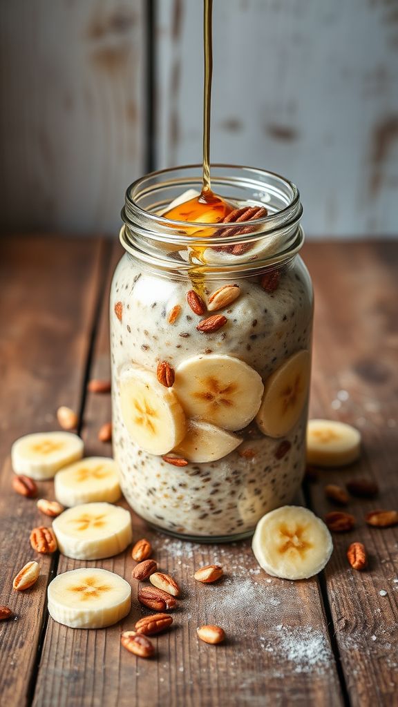 Nutty Banana Crunch Overnight Oats  