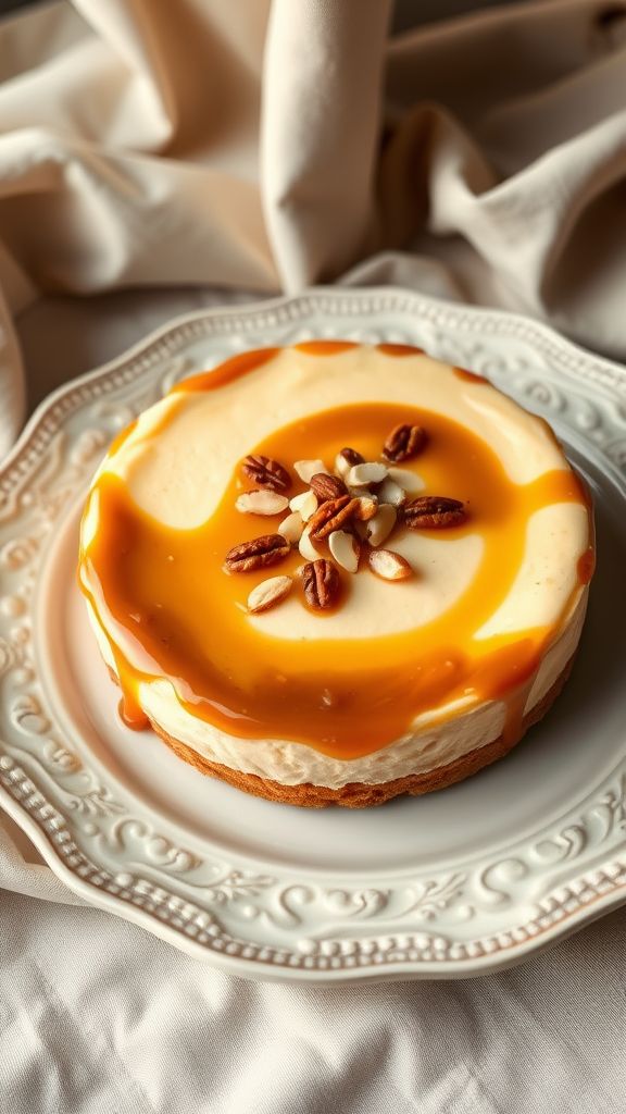 Nutty Caramel Cheesecake  