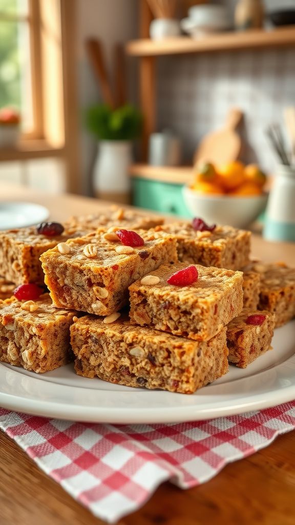 Oatmeal Breakfast Bars with Protein Boost