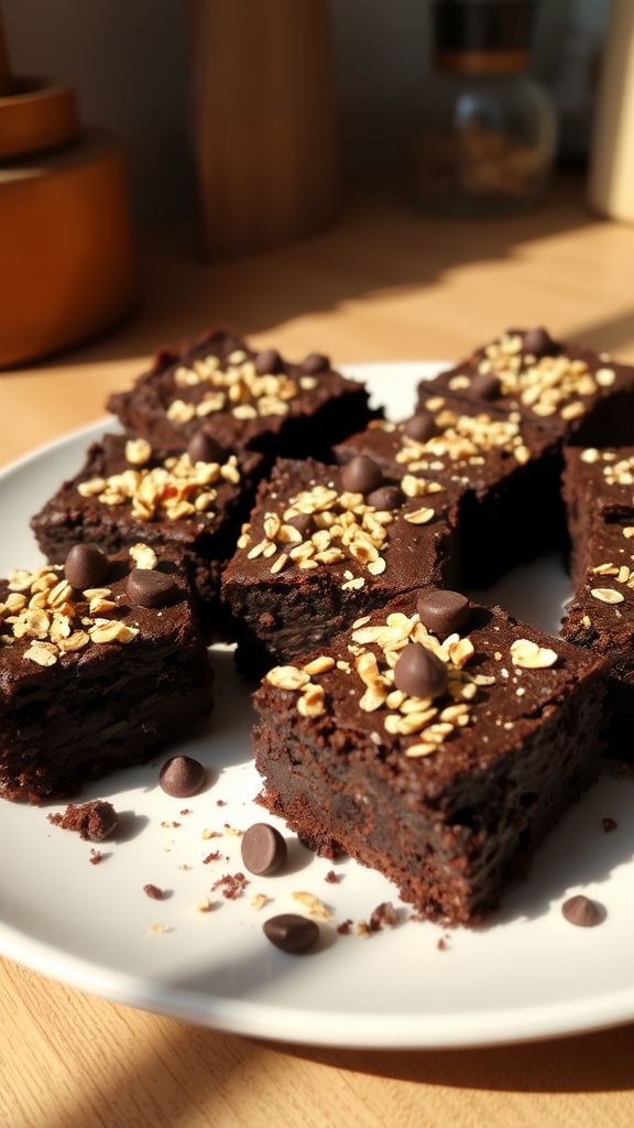 Oatmeal Cookie Protein Brownies  