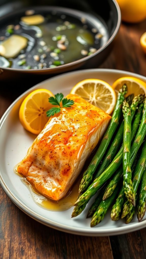 One-Pan Garlic Butter Salmon and Asparagus  