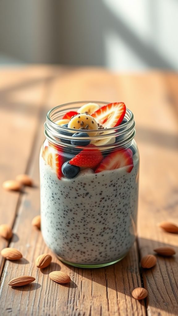 Overnight Chia Protein Pudding  