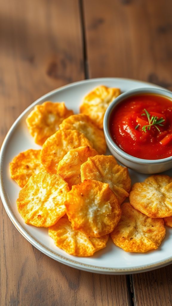 Parmesan Crisps with Marinara