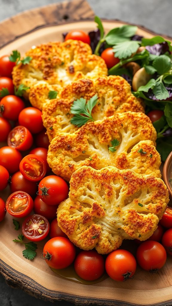 Parmesan-Crusted Cauliflower Steaks