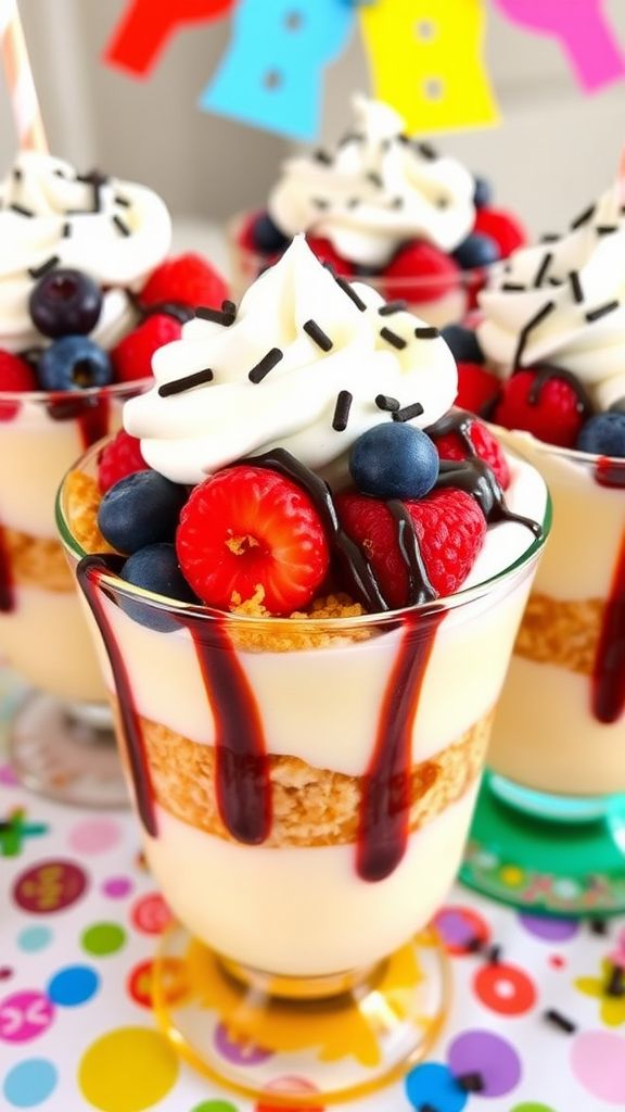 Party Pudding Cups with Whipped Topping  