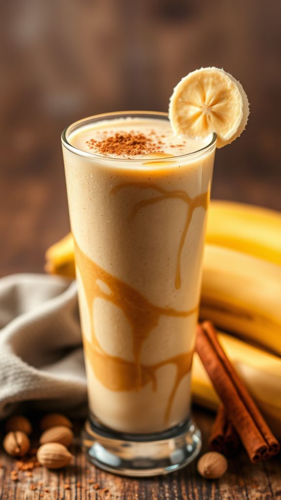 Peanut Butter and Banana Egg Smoothie  