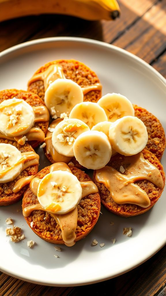 Peanut Butter Banana Protein Cakes  