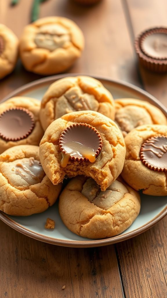 Peanut Butter Cup Stuffed Keto Cookies  