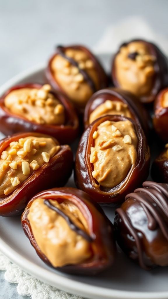 Peanut Butter Stuffed Dates