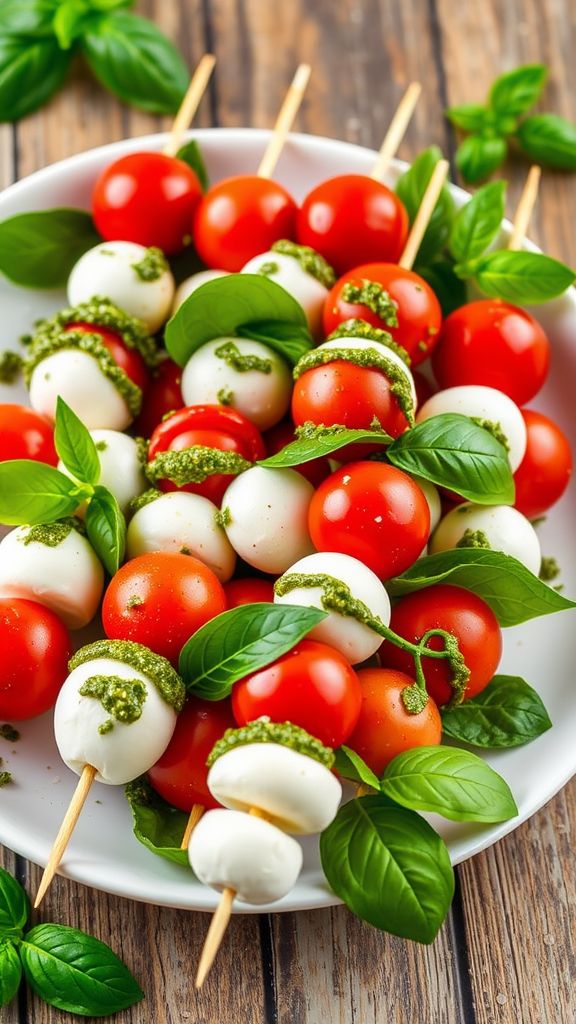 Pesto Caprese Skewers for Fresh Flavor  