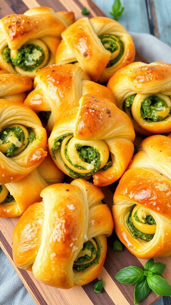 Pesto Parmesan Crescent Rolls  