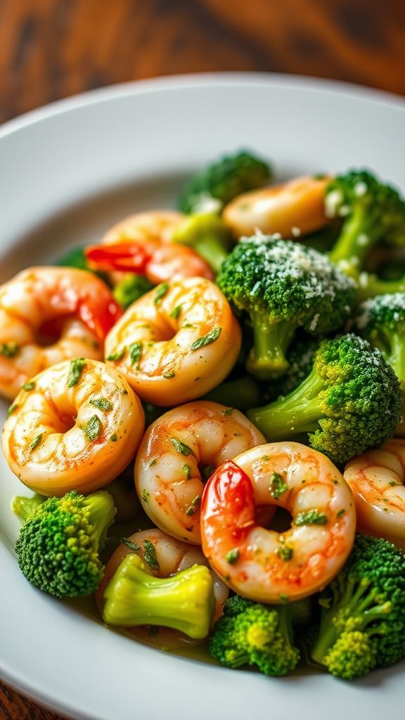 Pesto Shrimp and Broccoli