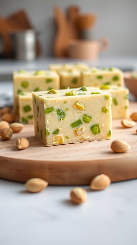 Pistachio Fudge Squares