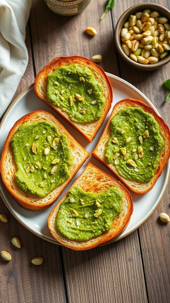 Pistachio Pesto Toast  