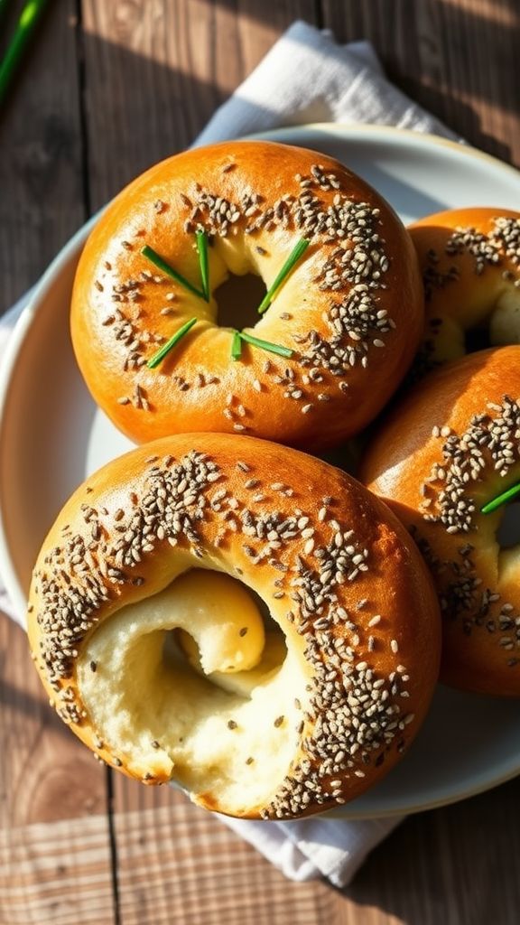 Poppy Seed & Chive Keto Bagels  