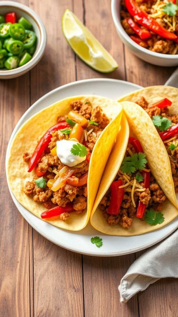 Pork Bell Pepper Tacos  