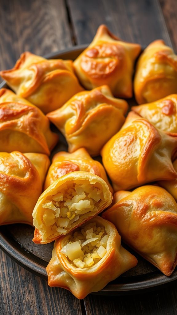 Potato and Cabbage Puff Pastries  