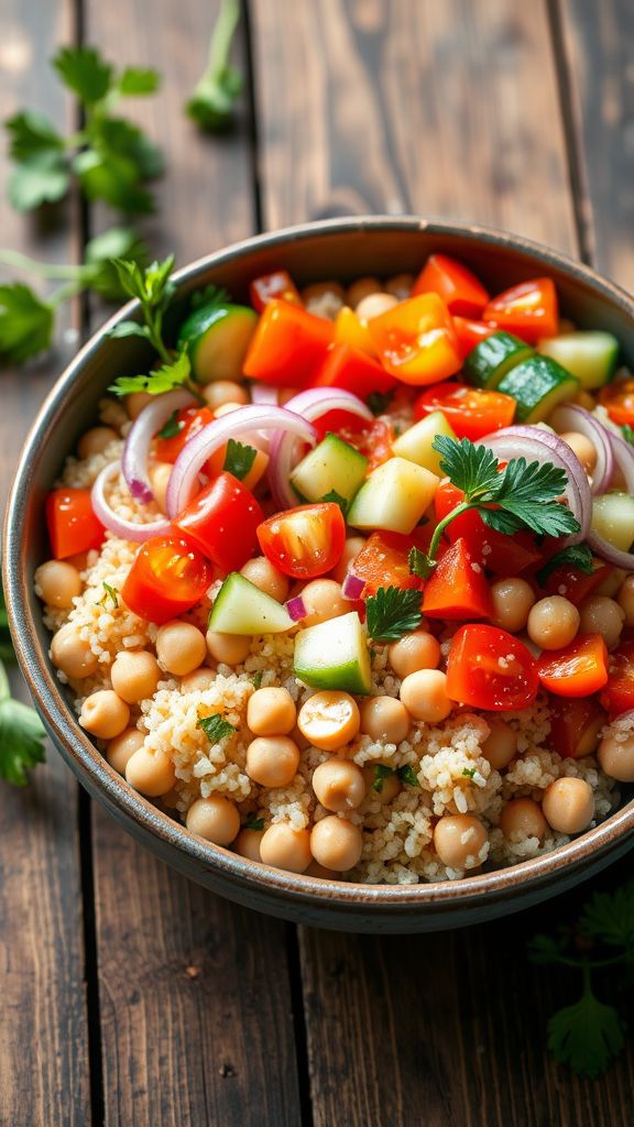 Power-Packed Quinoa and Chickpea Bowls  