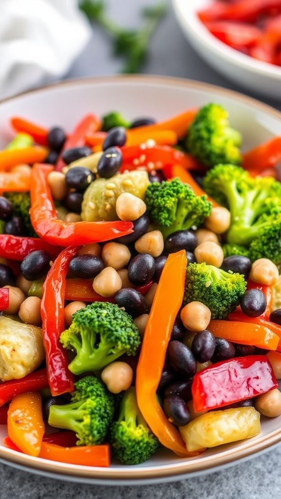 Protein-Packed Bean and Veggie Stir-Fry  