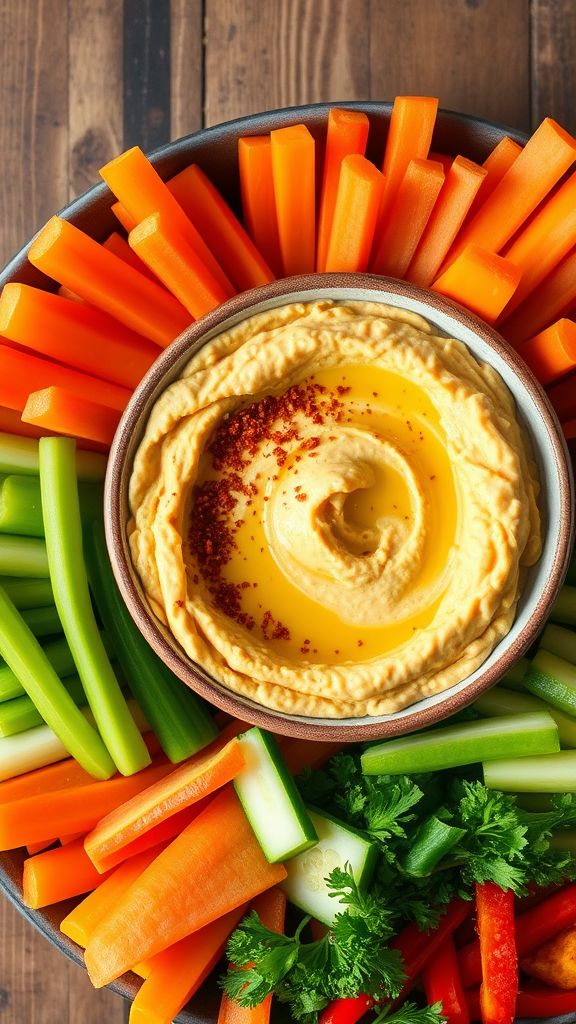 Protein-Packed Hummus and Veggies  