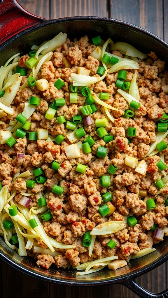 Protein-Rich Turkey and Cabbage Skillet