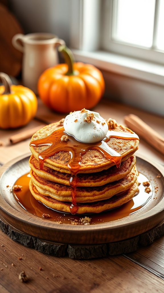 Pumpkin Spice Protein Hotcakes  