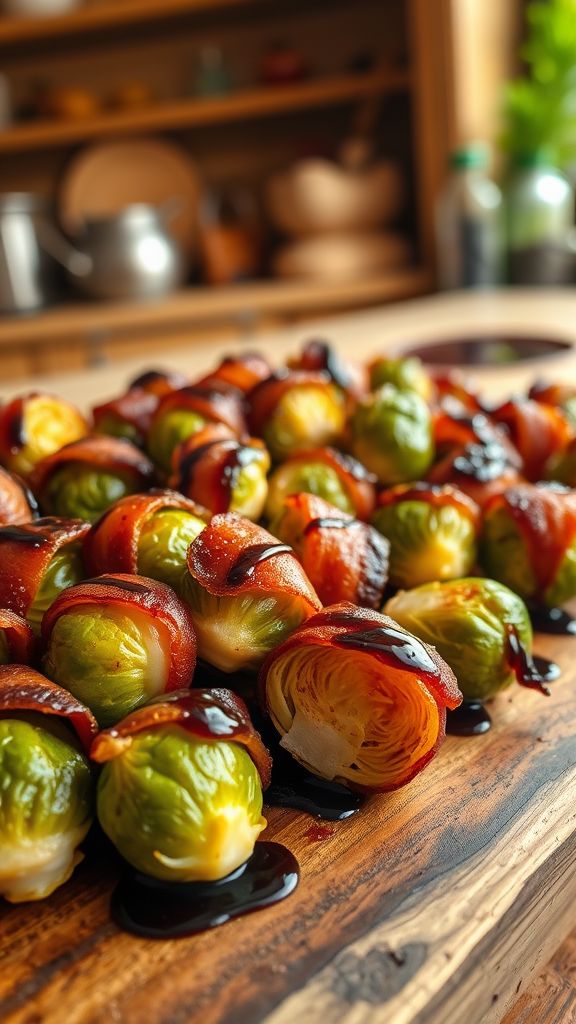 Quick Air Fryer Bacon-Wrapped Brussels Sprouts