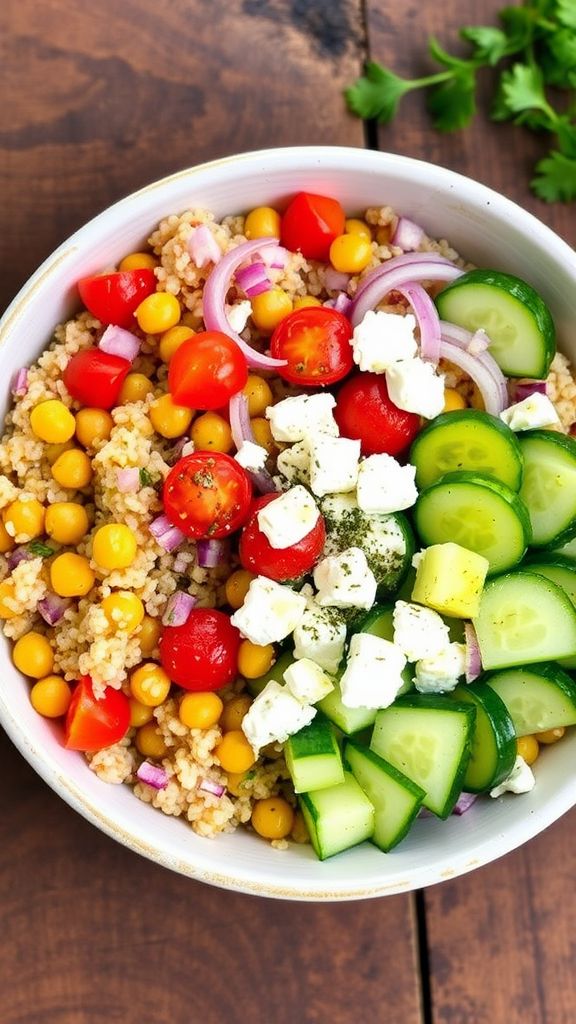 Quick Quinoa and Chickpea Bowl