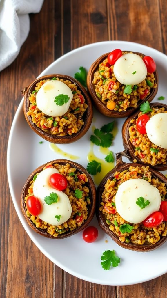 Quinoa-Stuffed Portobello Mushrooms  