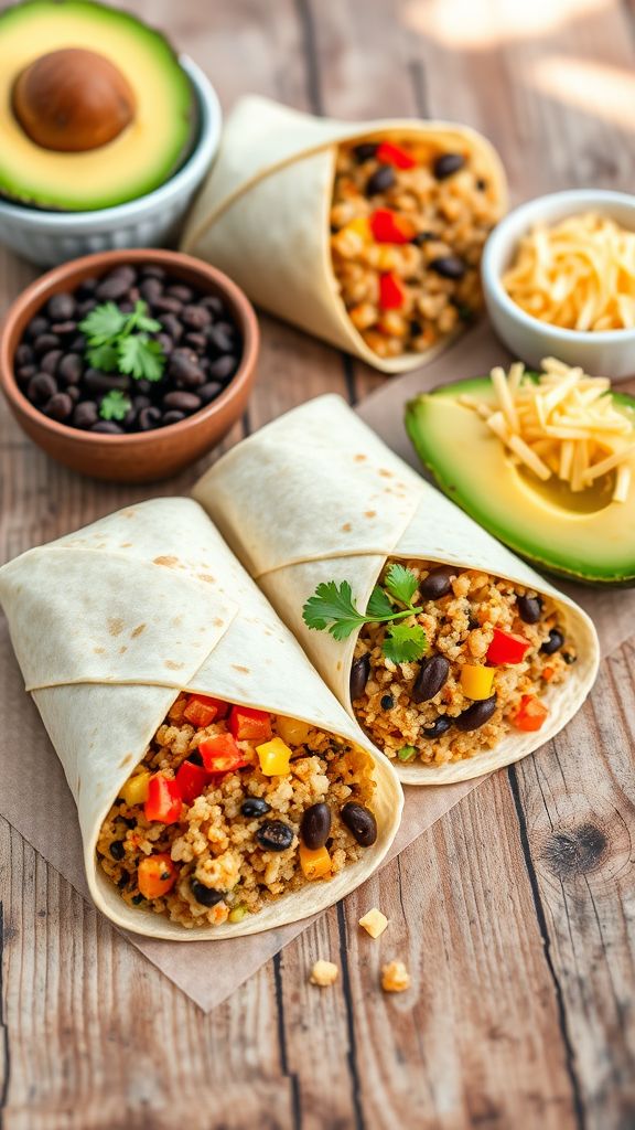 Quinoa Veggie Power Breakfast Burritos