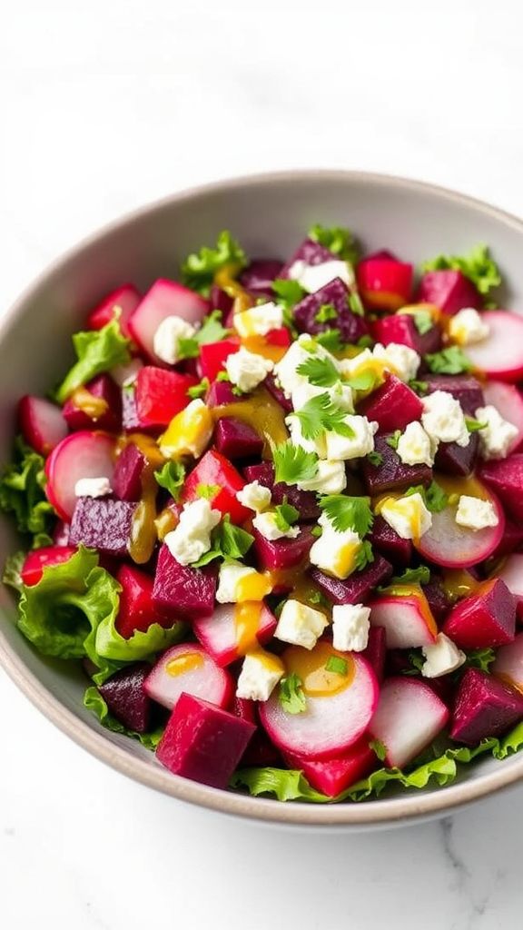 Radish and Beetroot Keto Salad