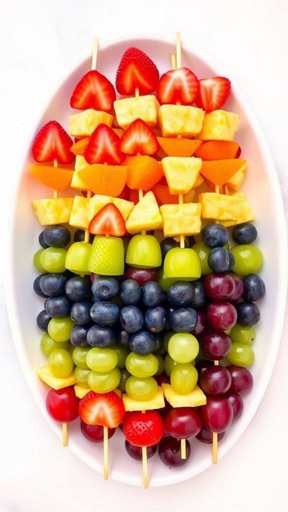 Rainbow Fruit Skewers  