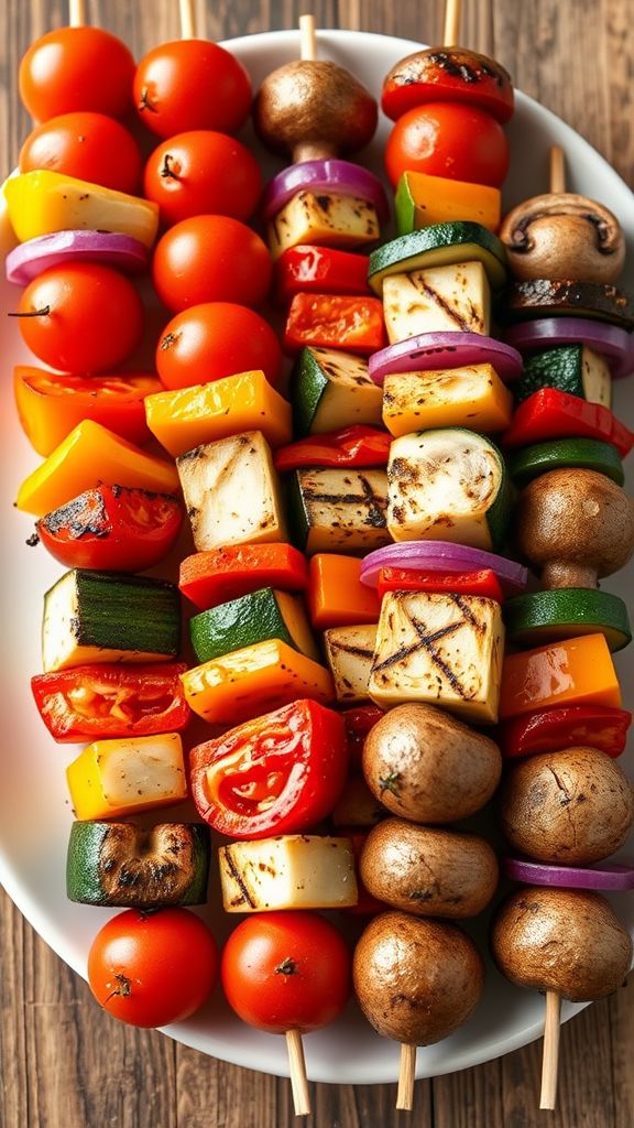 Rainbow Veggie Skewers  