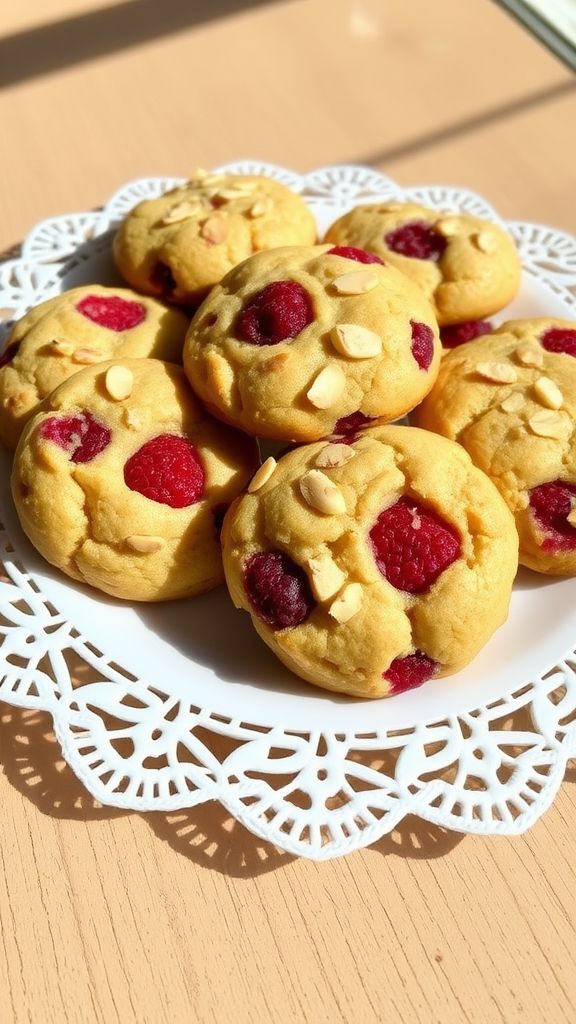 Raspberry Almond Delight Cookies